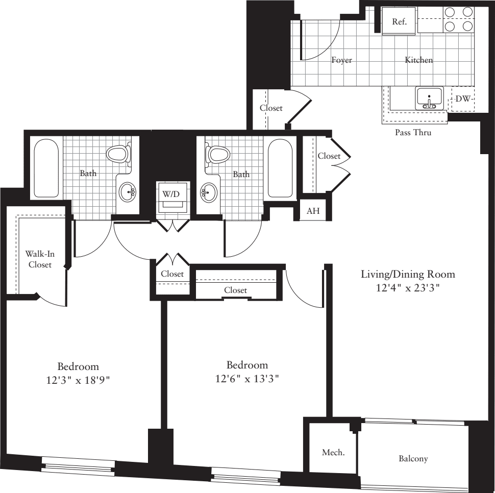 2 Bedrooms A