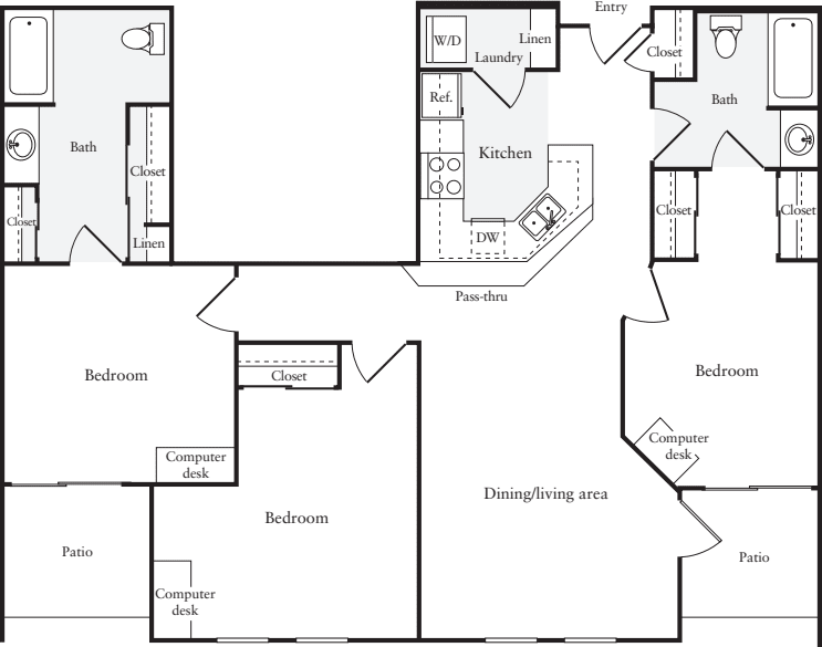 3+ Bedrooms A floorplan