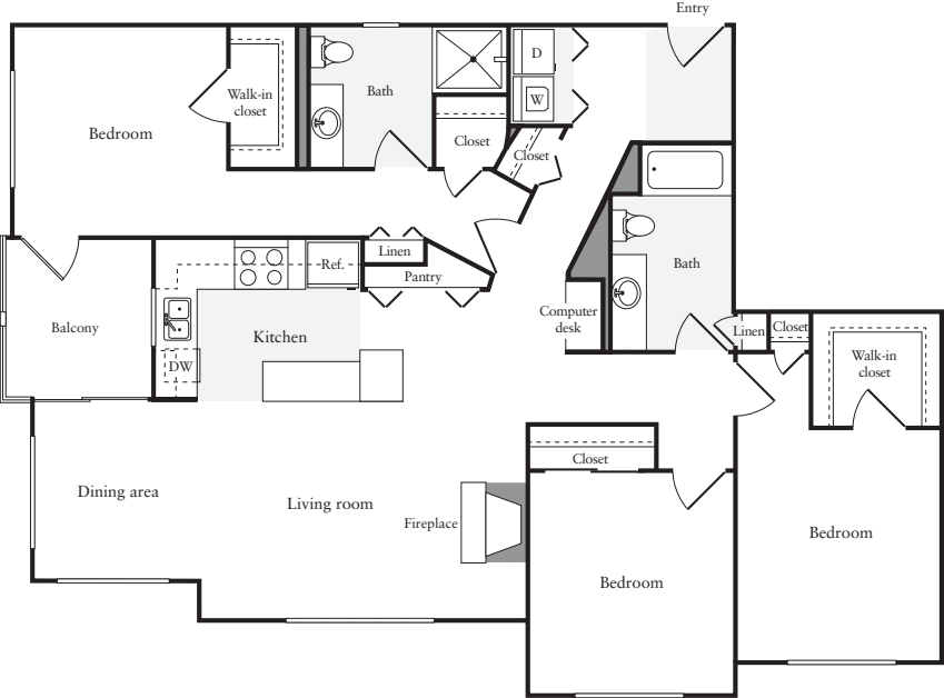 3+ Bedrooms B