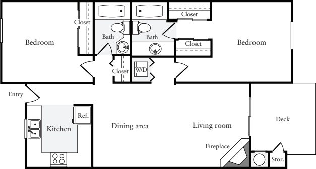 2 Bedrooms A (HS)