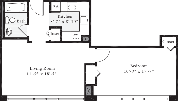 The Lofts 1 Bedroom A