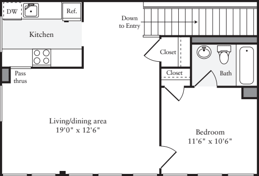 The Lofts 1 Bedroom B
