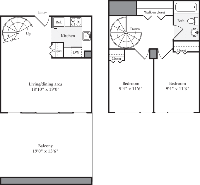 The Lofts 2 Bedrooms A