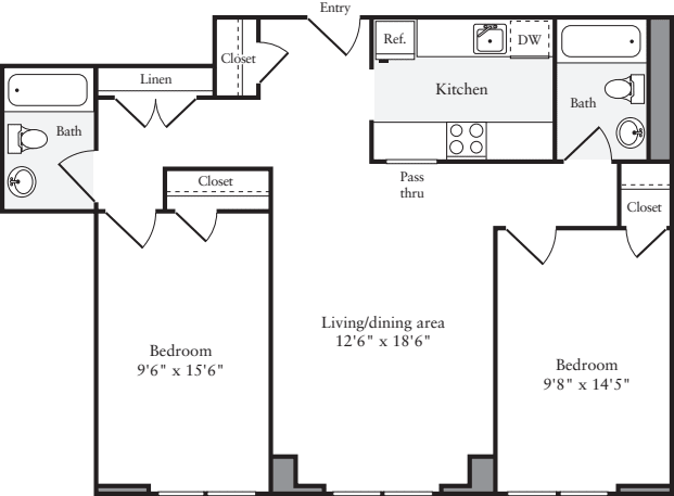 The Lofts 2 Bedrooms K floorplan