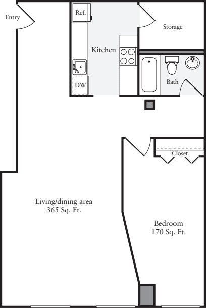 The Lofts 1 Bedroom I floorplan