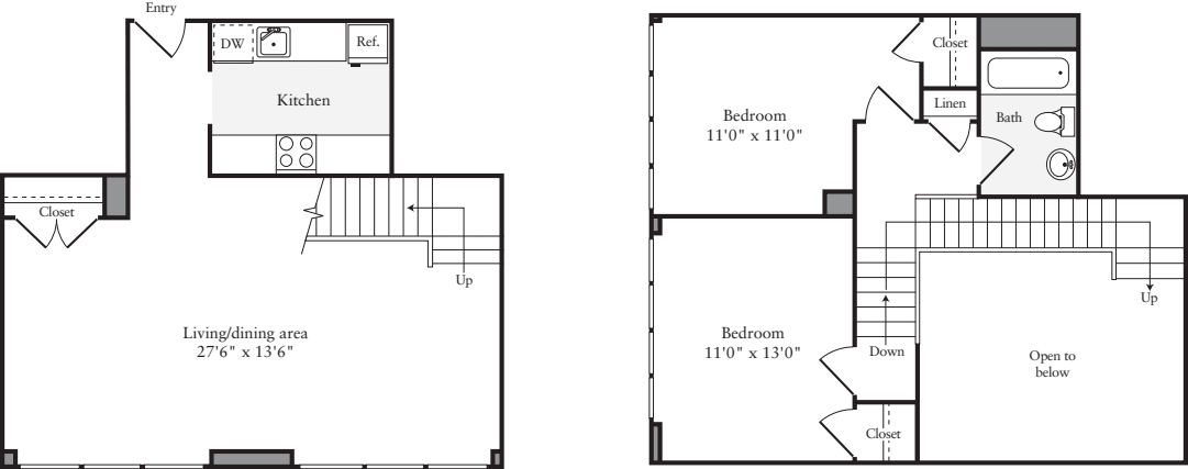 The Lofts 2 Bedrooms U floorplan
