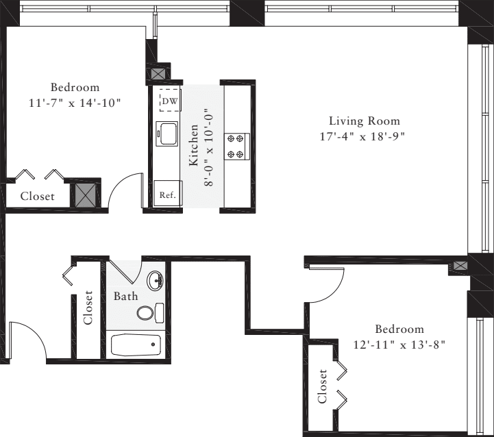 The Lofts 2 Bedrooms II floorplan