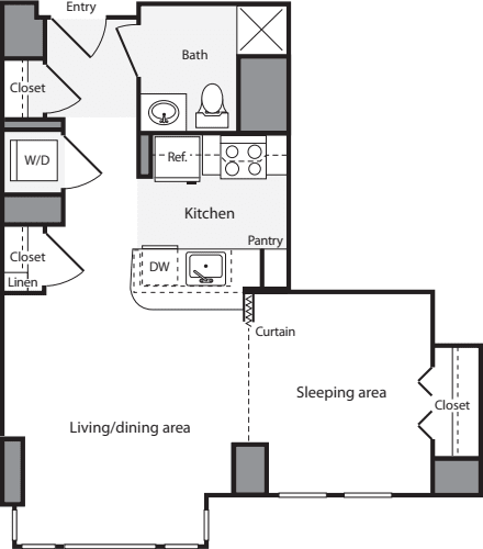 Studio B Alt floorplan