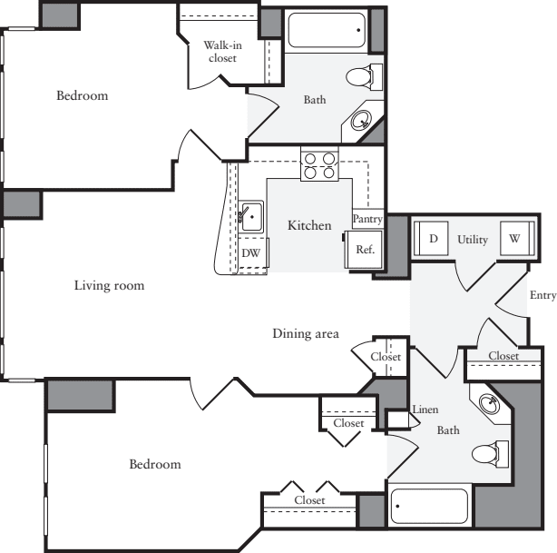 2 Bedrooms H