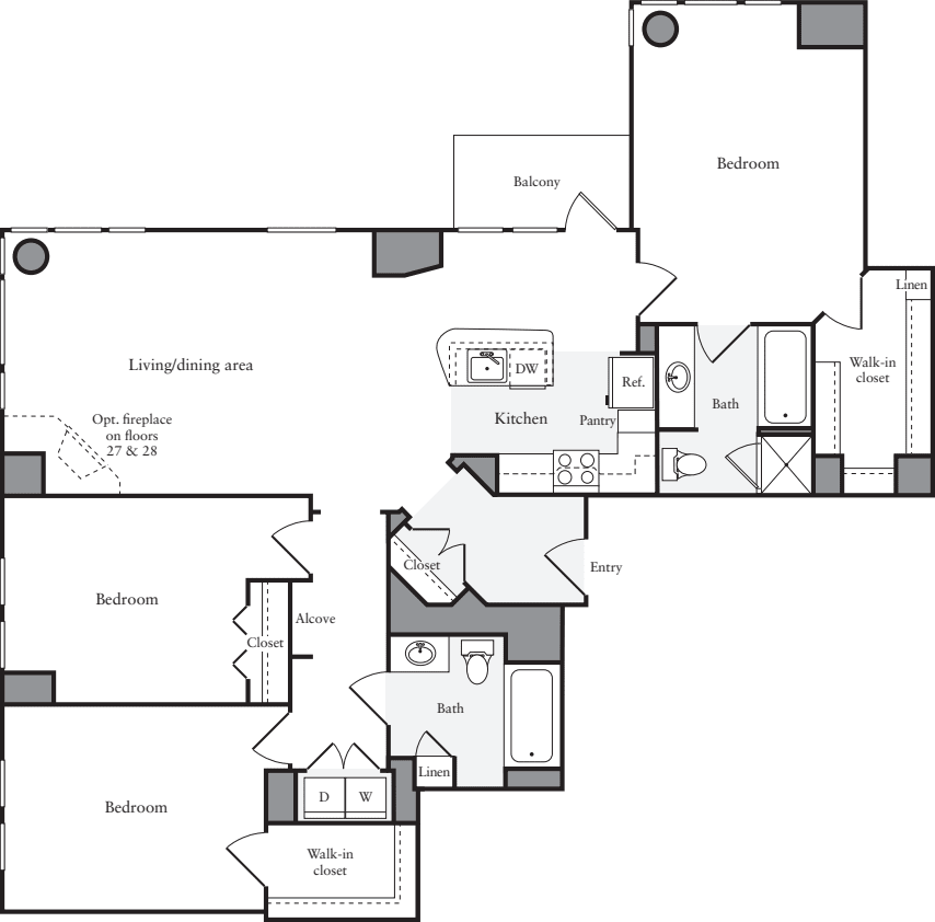 3+ Bedrooms A