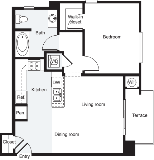 1 Bedroom A floorplan