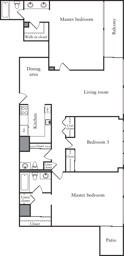 3+ Bedrooms B