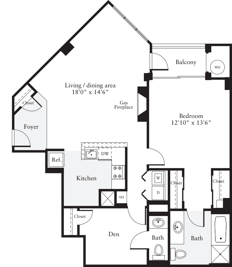 1 Bedroom N floorplan