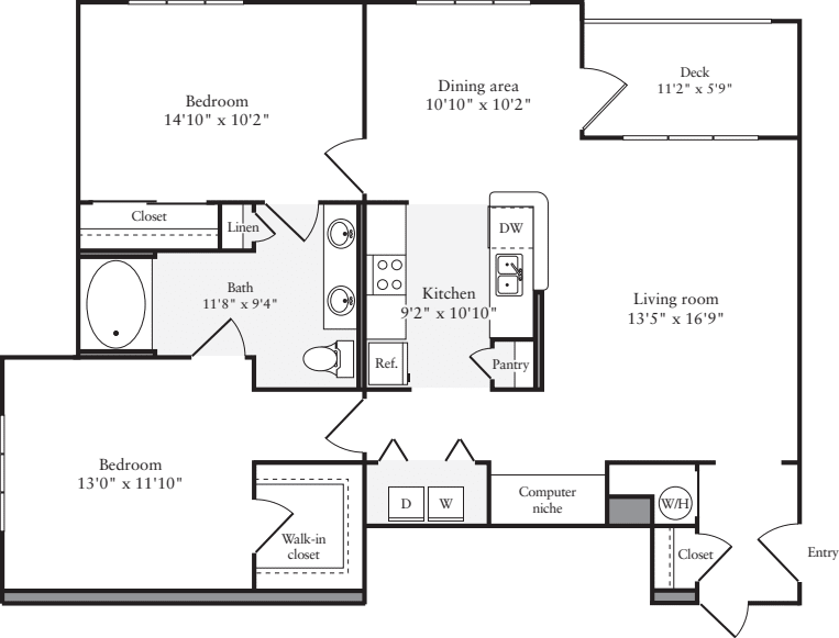 2 Bedrooms A