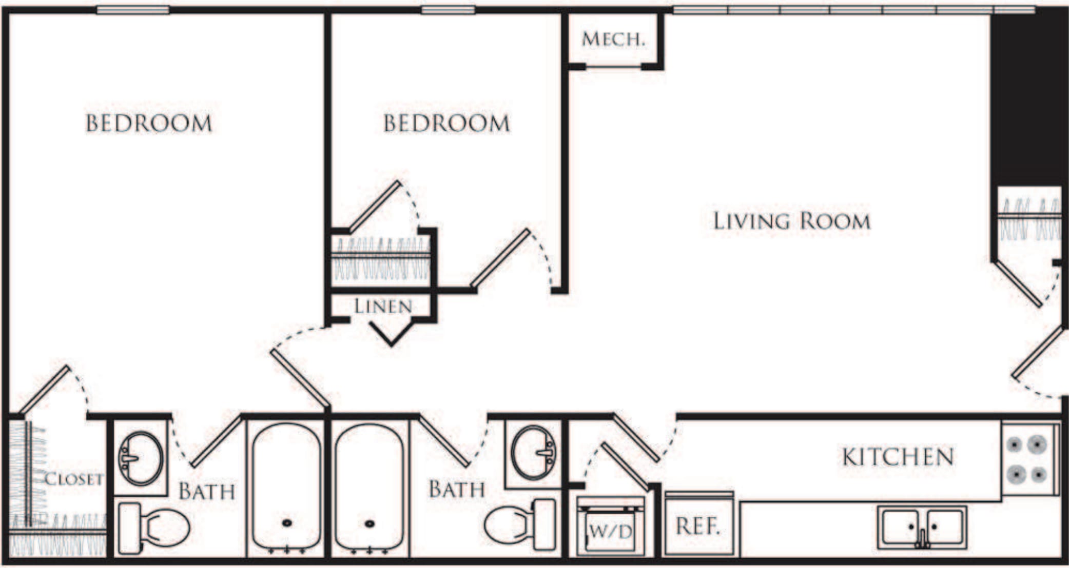 2 Bedrooms R