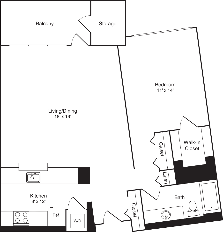 1 Bedroom M 27th Stack
