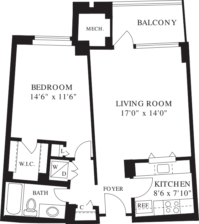 1 Bedroom B