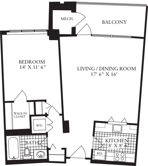 1 Bedroom E