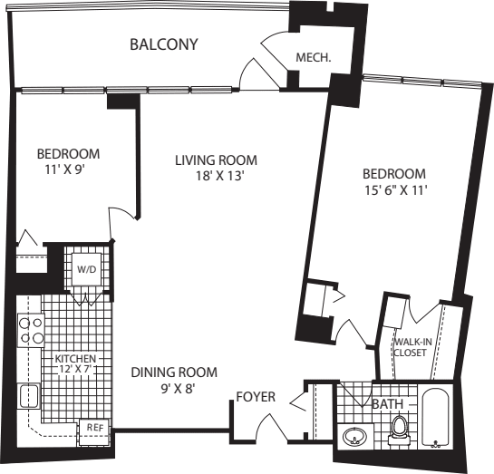 2 Bedrooms P