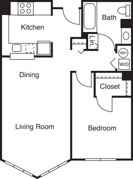 1 Bedroom A floorplan