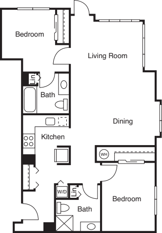 2 Bedrooms C floorplan