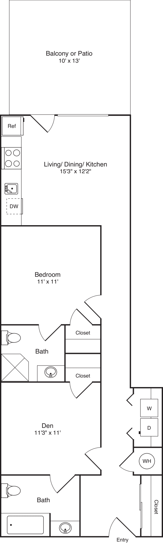 1 Bedroom with Den