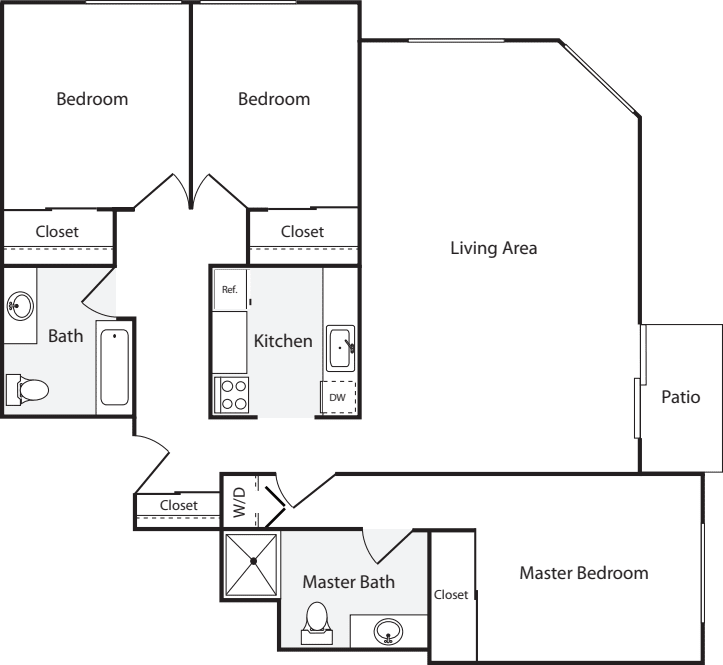 3+ Bedrooms C with WD floorplan