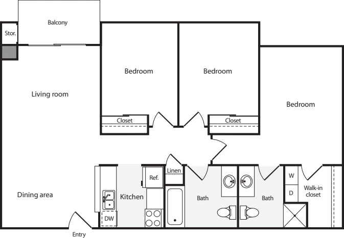 3+ Bedrooms A floorplan