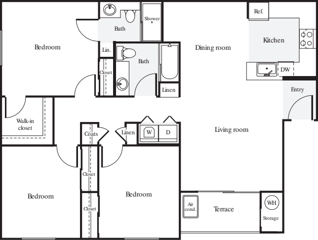 3+ Bedrooms A floorplan