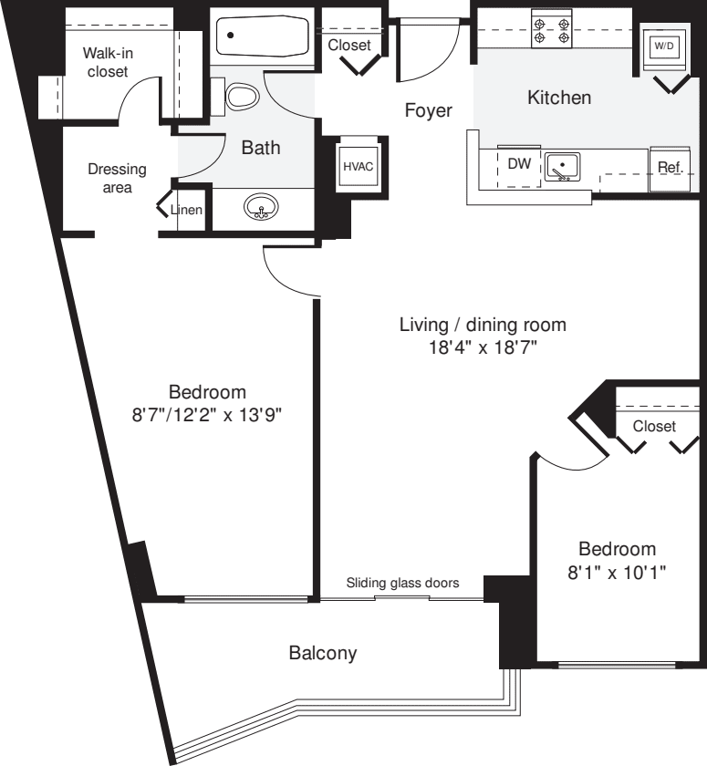 2 Bedrooms A