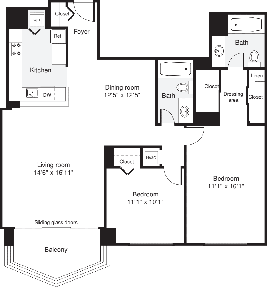 2 Bedrooms E