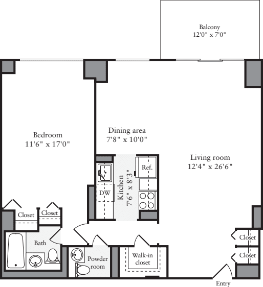 1 Bedroom F