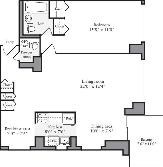 1 Bedroom B