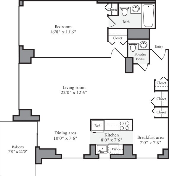 1 Bedroom C