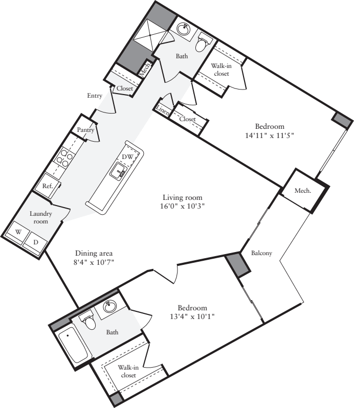 2 Bedrooms I