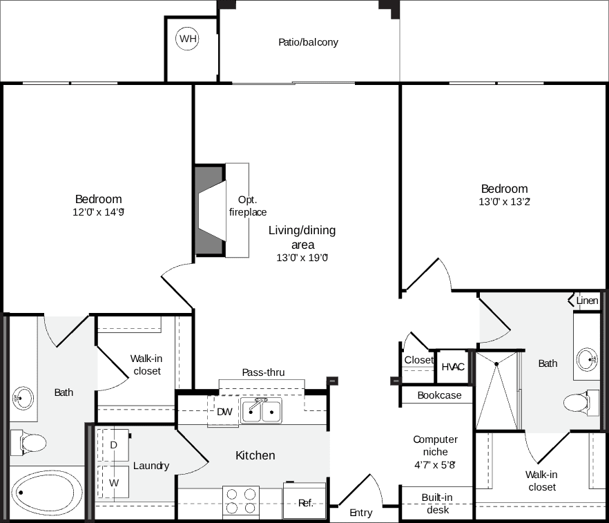 2 Bedrooms E