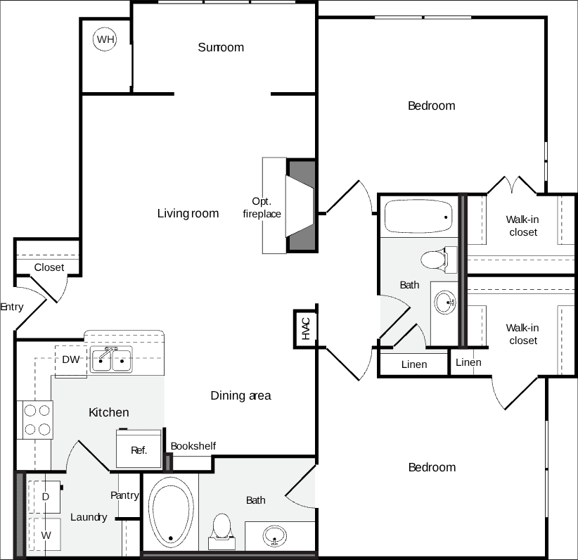 2 Bedrooms F