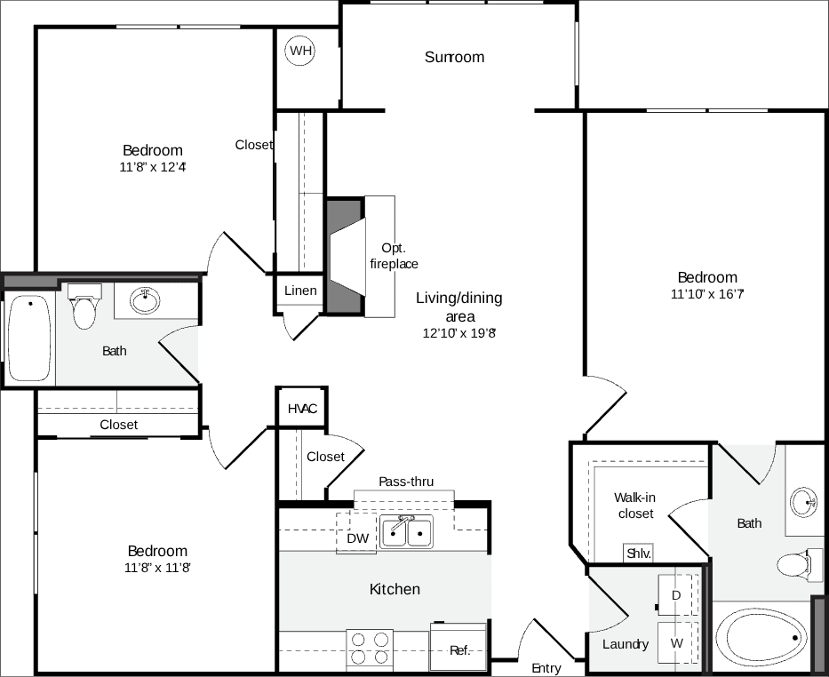 3+ Bedrooms B floorplan