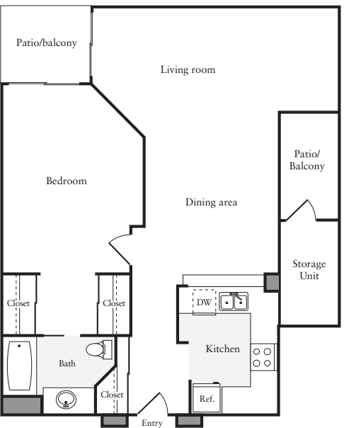 1 Bedroom B