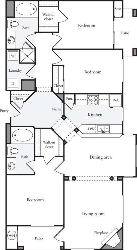 3+ Bedrooms A floorplan