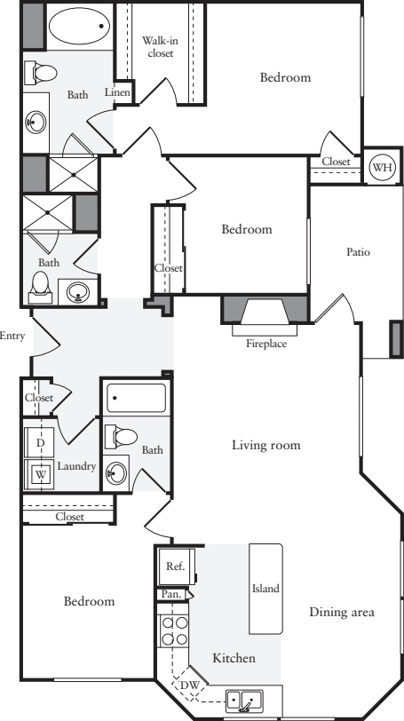 3+ Bedrooms B