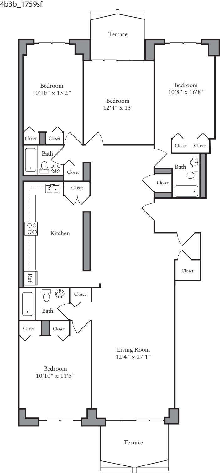 3+ Bedrooms A floorplan