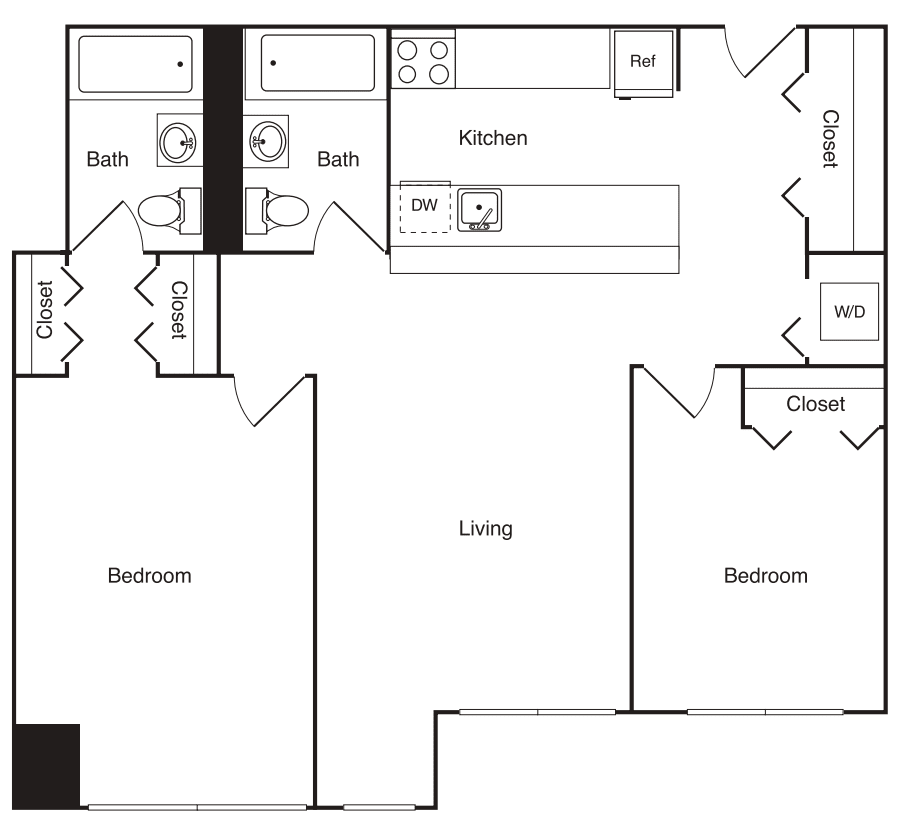 2 Bedroom B floorplan