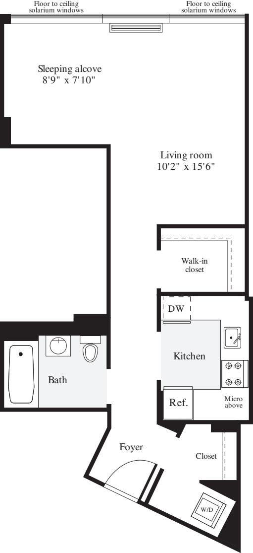 Studio E floorplan