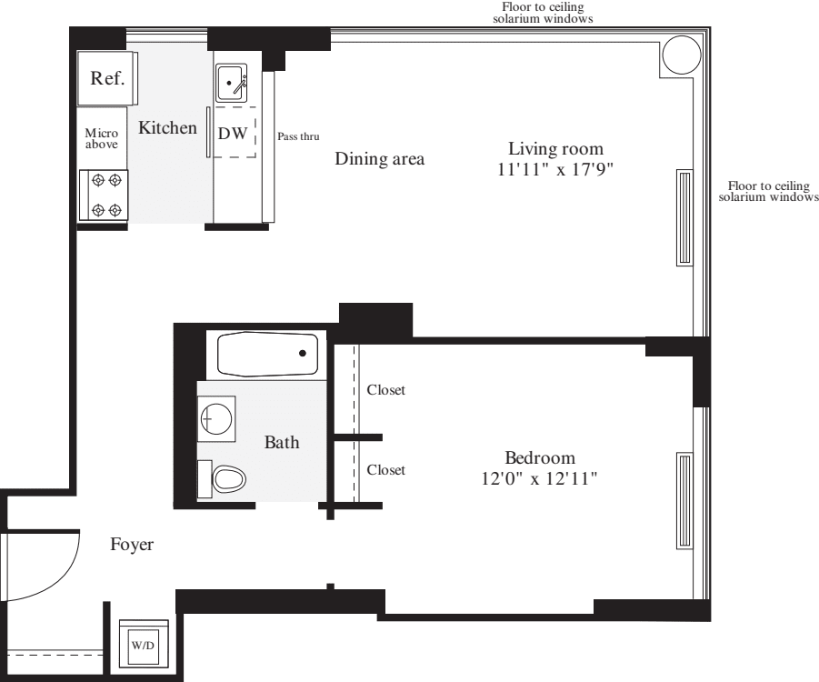 1 Bedrooms M floorplan