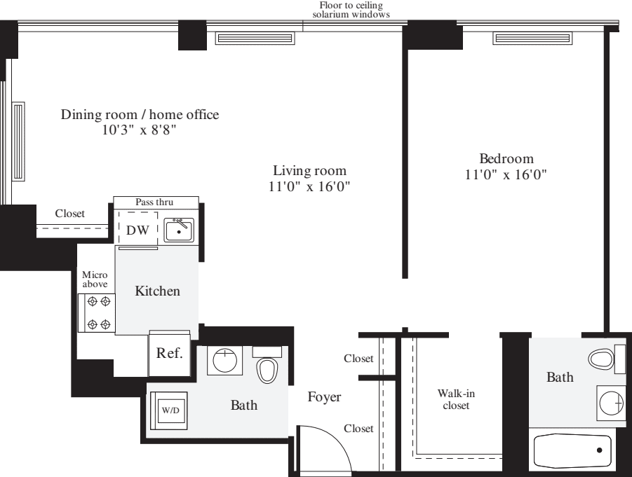 1 Bedroom D1 floorplan