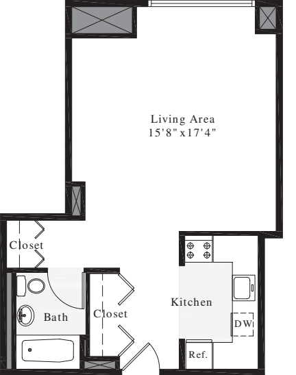 Studio C floorplan