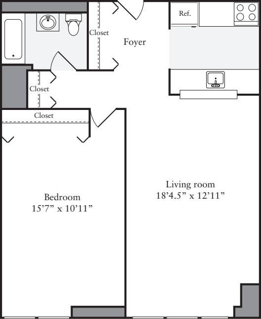 1 Bedroom I floorplan