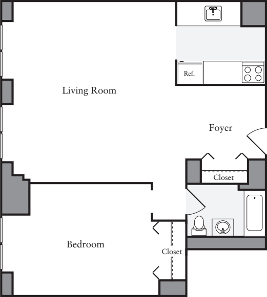 1 Bedroom S