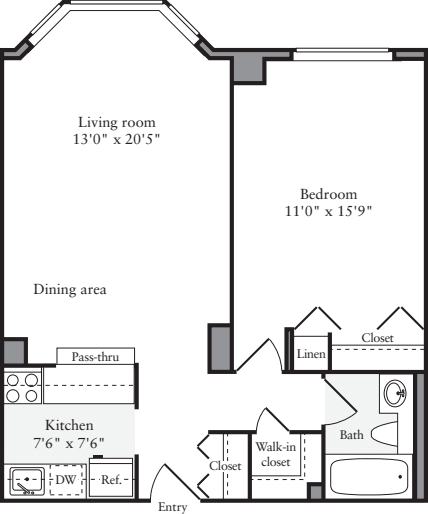 1 Bedroom Q